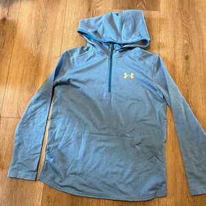 Under Armour Light Blue Hoodie with Neon Logo